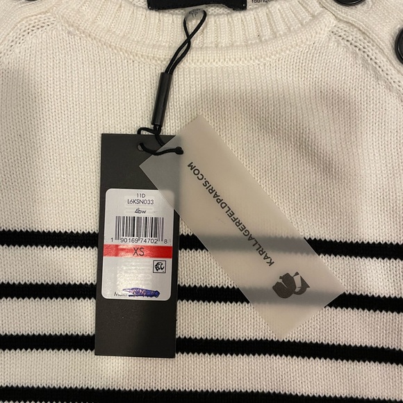 Karl Lagerfeld Women’s Sweater XS Black & White NWT  $80 - Picture 3 of 3